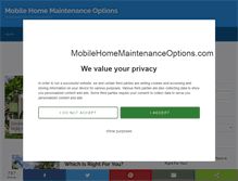 Tablet Screenshot of mobilehomemaintenanceoptions.com